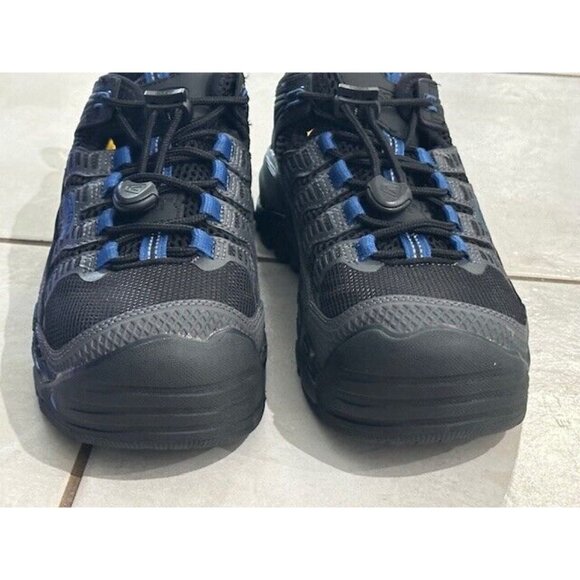KEEN Utility Birmingham Grey Low Composite Toe Work Shoes Cobalt Blue Black New - Picture 10 of 11